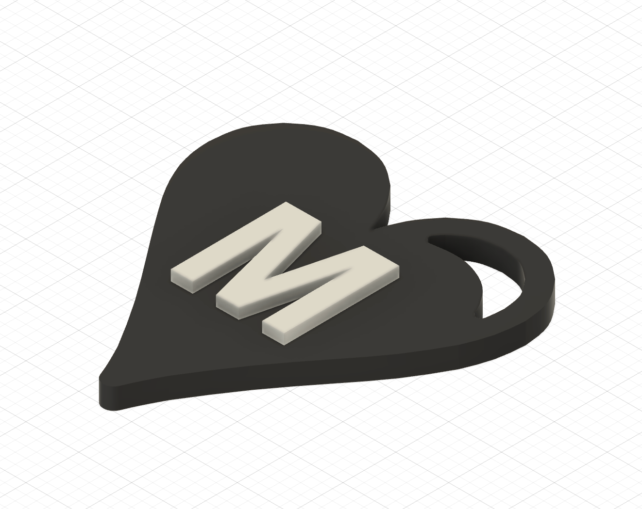 Brelok serduszko personalizowany - z literą inicjałem na prezent