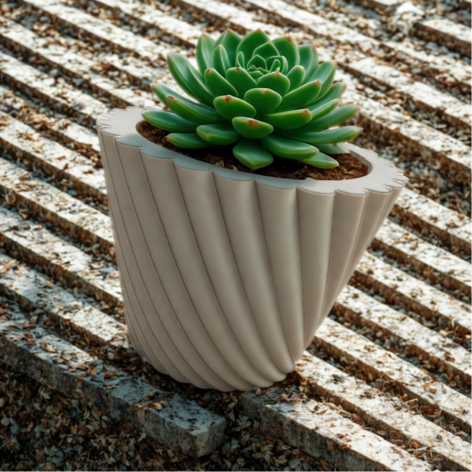 Mini doniczka - na sukulenty kaktusy małe rośliny do biura na biurko