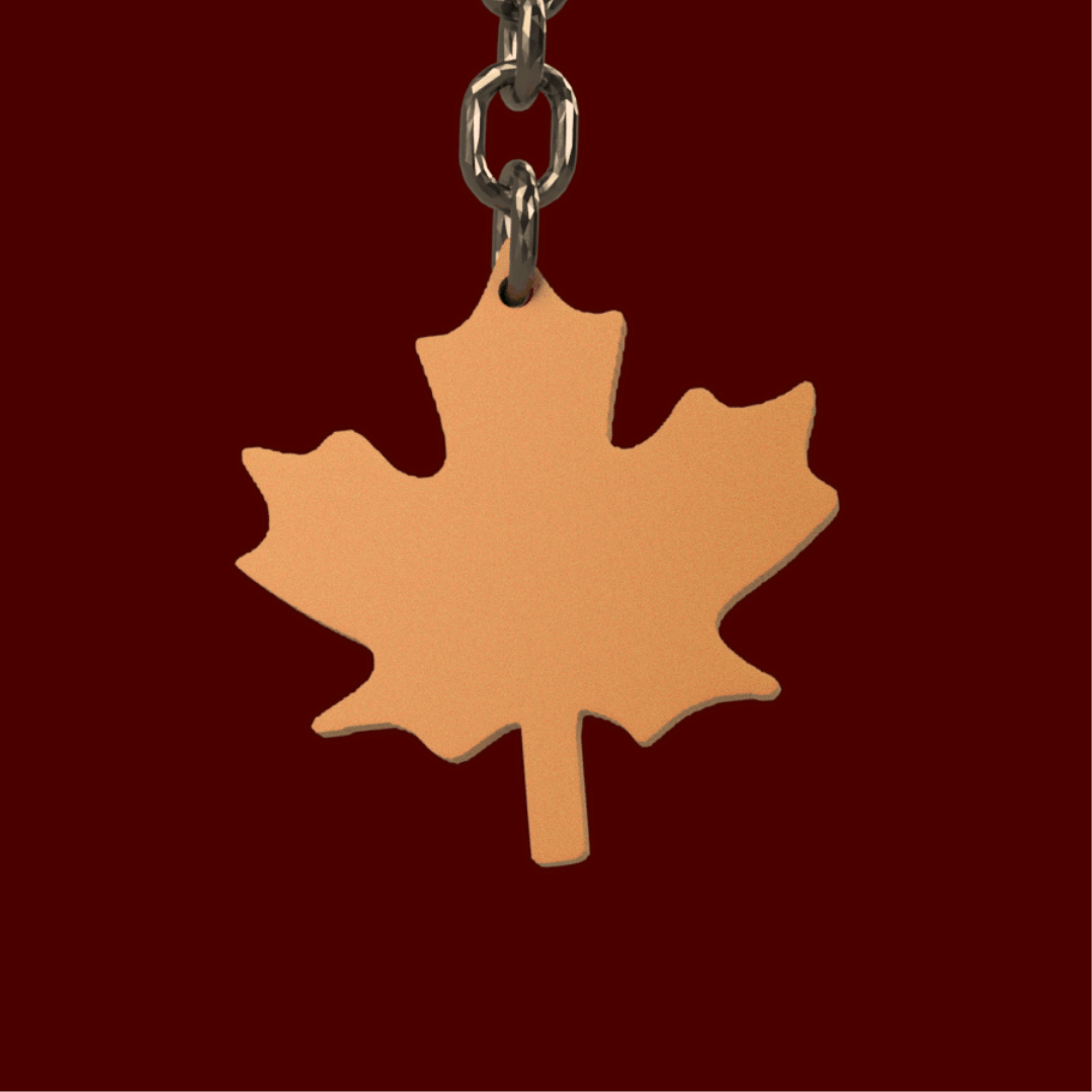 Liść klonowy - brelok, ozdoba do torebki