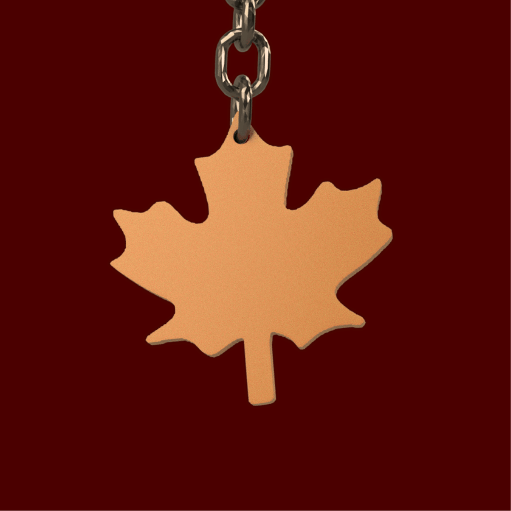 Liść klonowy - brelok, ozdoba do torebki