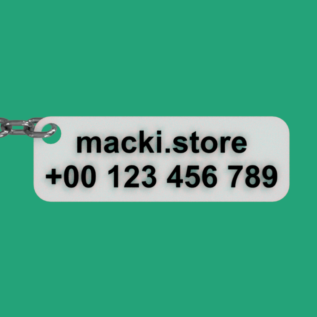 Brelok z numerem telefonu – personalizowany